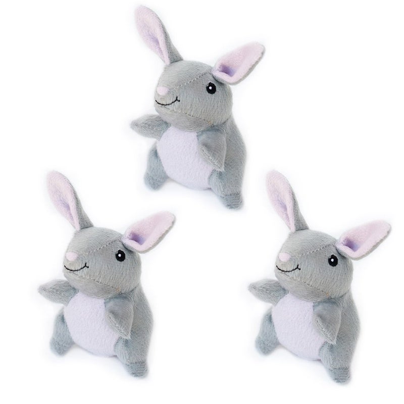 ZippyPaws Burrow Replacement Miniz - Interactive Dog & Puppy Toys for Boredom, Stimulating Pet Products to Keep Them Busy, Plush Refills for Hide & Seek Puzzle, Squeaky Toy for Enrichment - Bunnies - Image 2